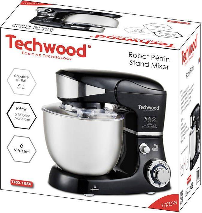Image du produit Techwood TRO-1056 mixer Stand mixer Noir (1000 W)