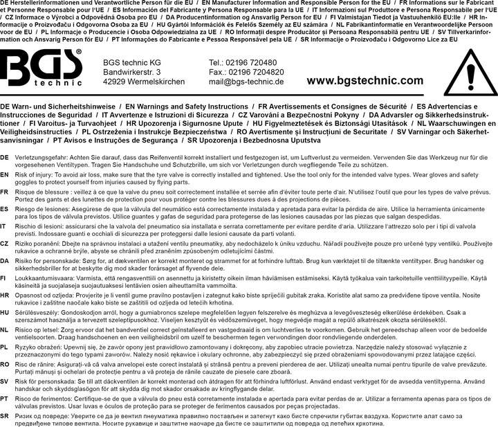 Image du produit BGS Tournevis dynamométrique pour inserts de valves 0,45 Nm