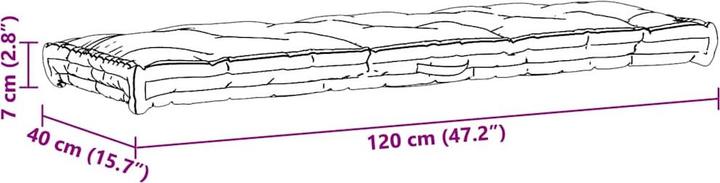 Actual product image vidaXL Palettenkissen (120 x 40 cm)