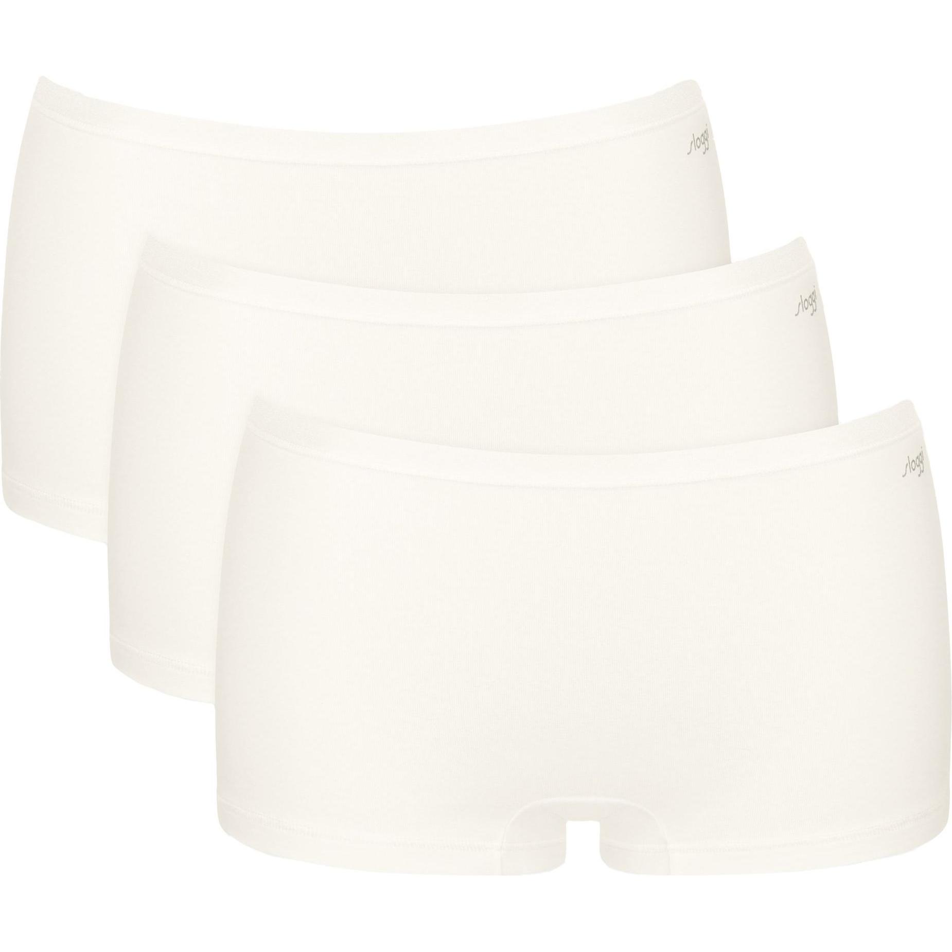 Sloggi, Damen, Unterhosen, 3er Pack GO Daily Cotton Short Slip, Weiss, (L, 3er Pack)