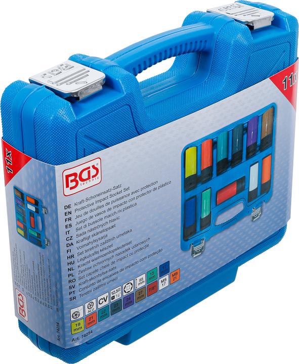 Produktbild BGS Kraft-Schoneinsätze 12,5 mm (1/2") SW 15 - 27 mm und Spezial-Radschrauben 11-tlg. (15 mm, 17 mm, 19 mm, 21 mm, 22 mm, 23 mm, 24 mm, 27 mm, 7/8")