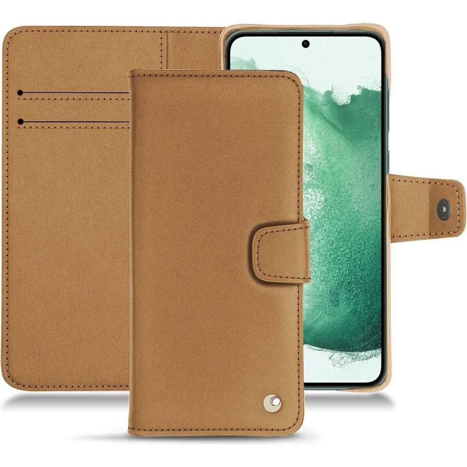 Noreve Lederschutzhülle Wallet (Samsung Galaxy S22+ 5G), Smartphone Hülle, Beige