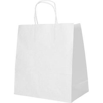 Papstar, Geschenkverpackung, Papier-Tragetasche, 270 x 320 x 215 mm, weiss aus Kraftpapier, 70 g/qm, Tragkraft: 5 kg, mi...
