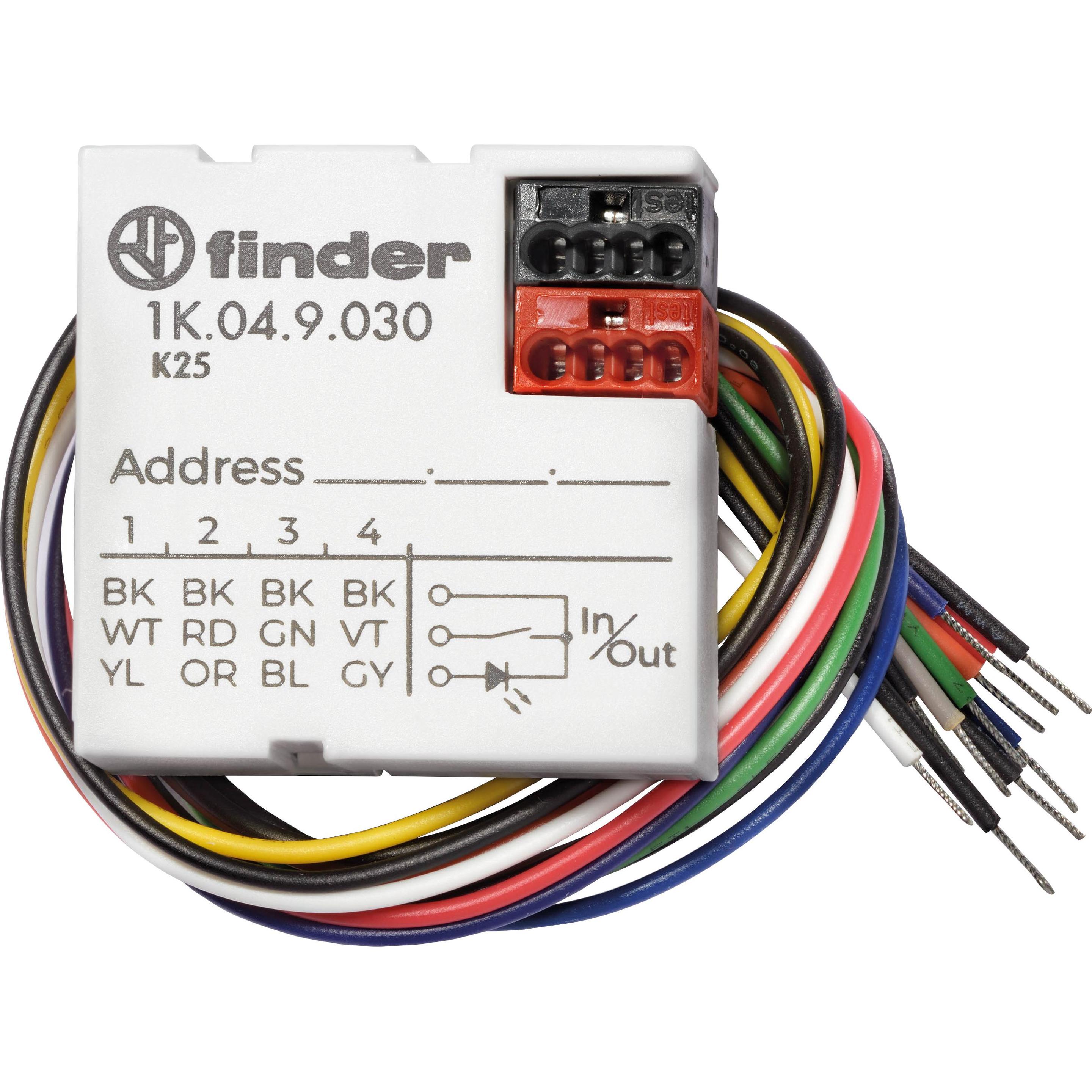 Finder Modulo KNX 1K.04.9.030 a 4 canali 1K.04.9.030, Componenti passivi, Bianco