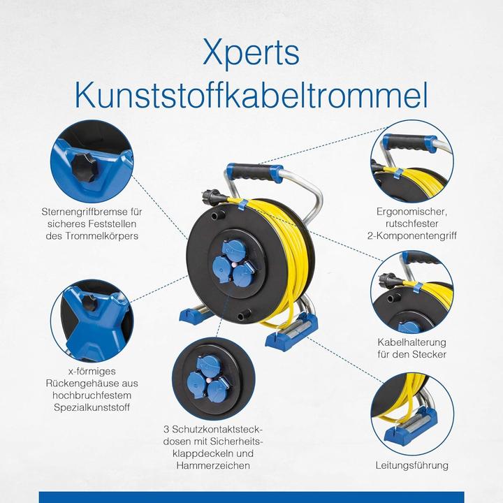 Produktbild As - Schwabe Kunststoffkabeltrommel mit USB (40 m, 1.50 mm²)