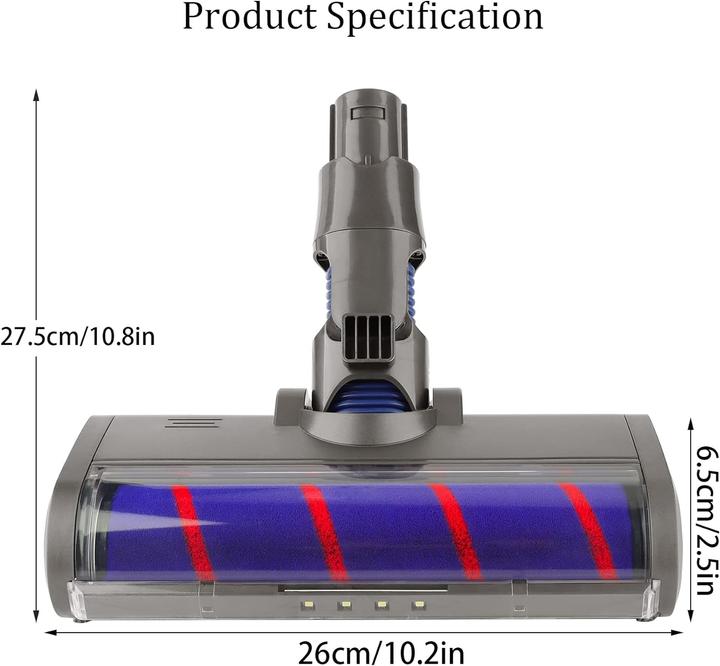 Actual product image Weile Replacement Soft Roller Cleaning Head for Dyson