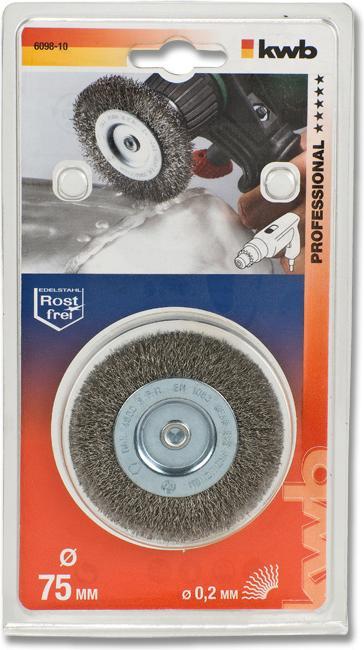 Actual product image kwb Grinding brush V2A 75 Coarse (Coarse)