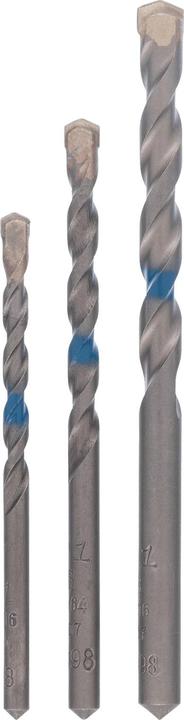 Produktbild Bosch Professional Zubehör 3tlg. Betonbohrer-Set 5,0 x 85 6,0 x 100 8,0 x 120 (5 mm, 6 mm, 8 mm)