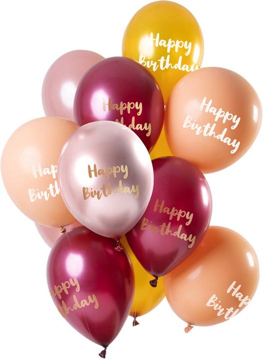 Folat Set de ballons Joyeux anniversaire (12x)