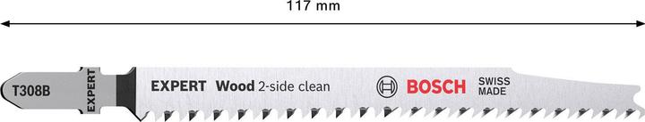 Produktbild Bosch Professional Zubehör EXPERT ‘Wood 2-side clean’ T 308 B Stichsägeblatt, 5 Stück