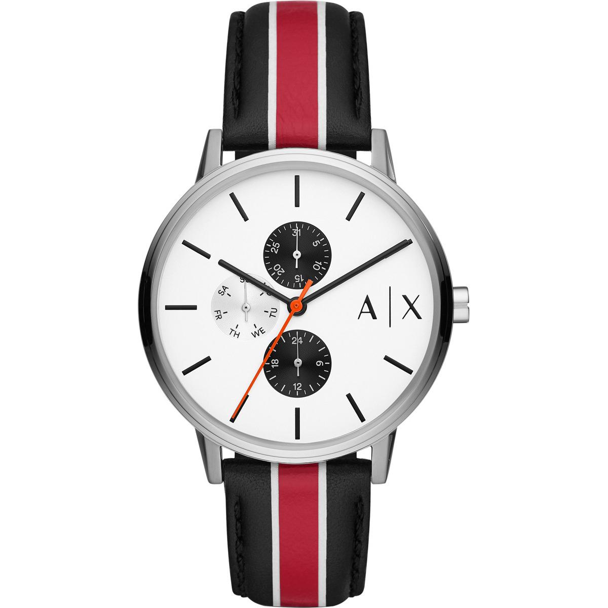 Giorgio Armani, Armbanduhr, Cayde, Silber, (Analoguhr, 42 mm)