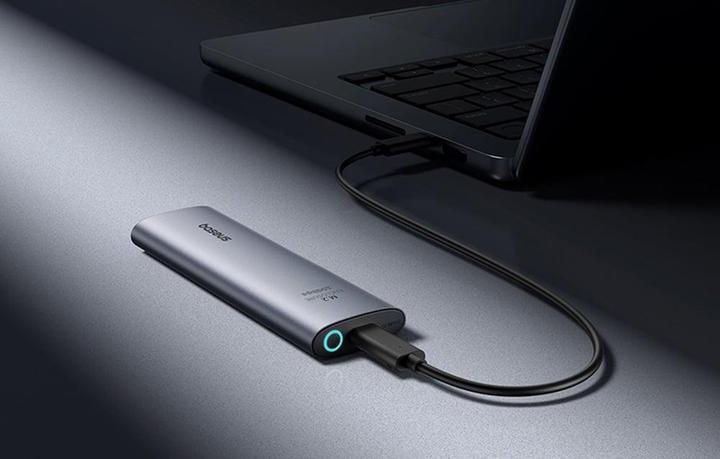 Actual product image Baseus FlyJoy Series SSD Enclosure (M.2 NVMe) Space Grey (M.2)