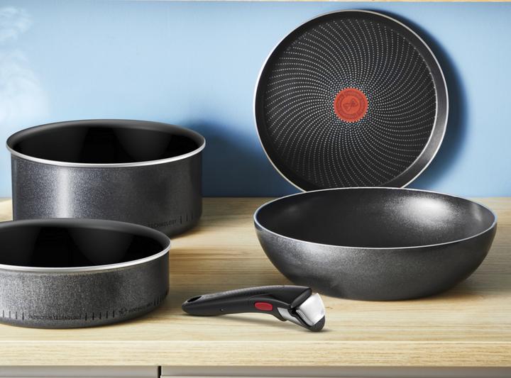 Productafbeelding Tefal Ingenio So'Light pannenset 11-delig (L72393) (Koekenpan, Kookpotten en pannenset, Steelpan, Aluminium)