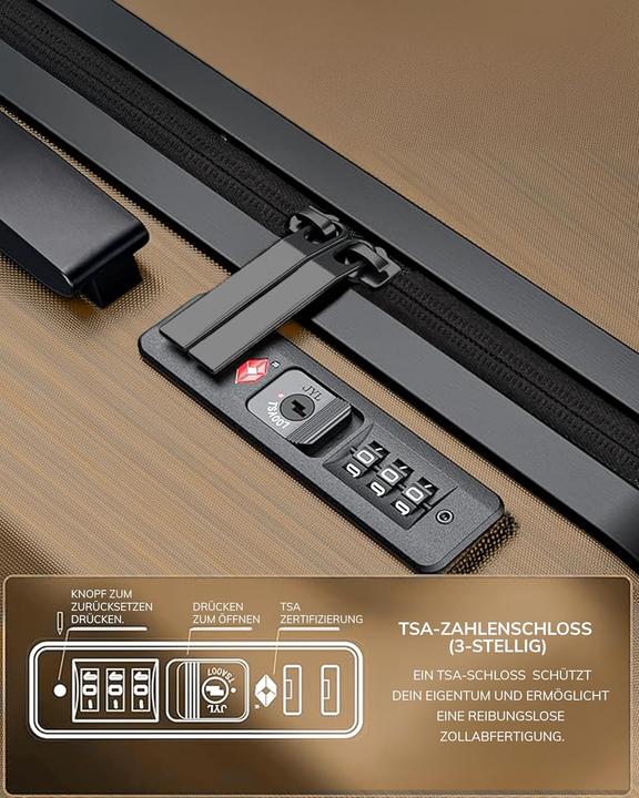 Actual product image Fergé Grosser Hartschalenkoffer mit TSA-Schloss (77 cm)