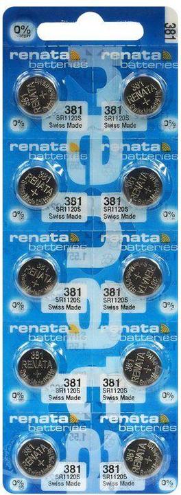 Produktbild Renata 381 / SR1120SW - 10 Knopfzellen (10 Stk., SR55, 50 mAh)