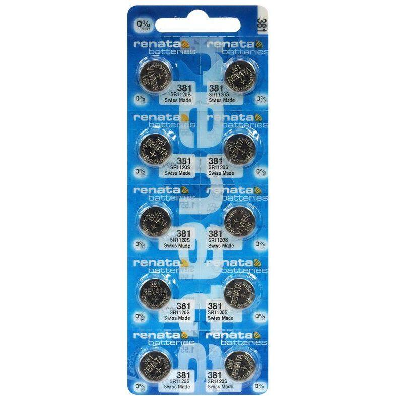 Renata 381 / SR1120SW - 10 Knopfzellen (10 Stk., SR55, 50 mAh), Batterien + Akkus