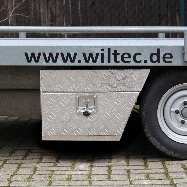 Immagine prodotto XPOtool Sous-caisse de camion en aluminium Droite 60x25x40cm Boîte de timon de rangement 50L, 2 clés