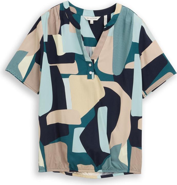 Abstract Stripe Print, Petrol