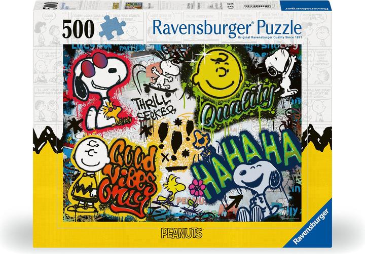 Actual product image Ravensburger Puzzle 12000389 - Peanuts Graffiti - 500 pieces Snoopy puzzle for adults and children (500 pieces)
