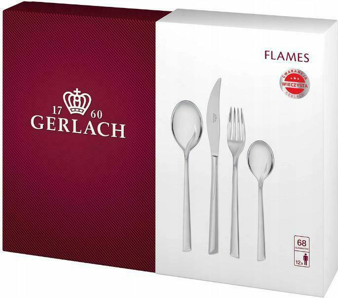 Immagine prodotto Gerlach Set di posate Shiny Valor, acciaio inox, argento, 52 x 42 x 10 cm, 68 pezzi (68 pz., Set di posate)