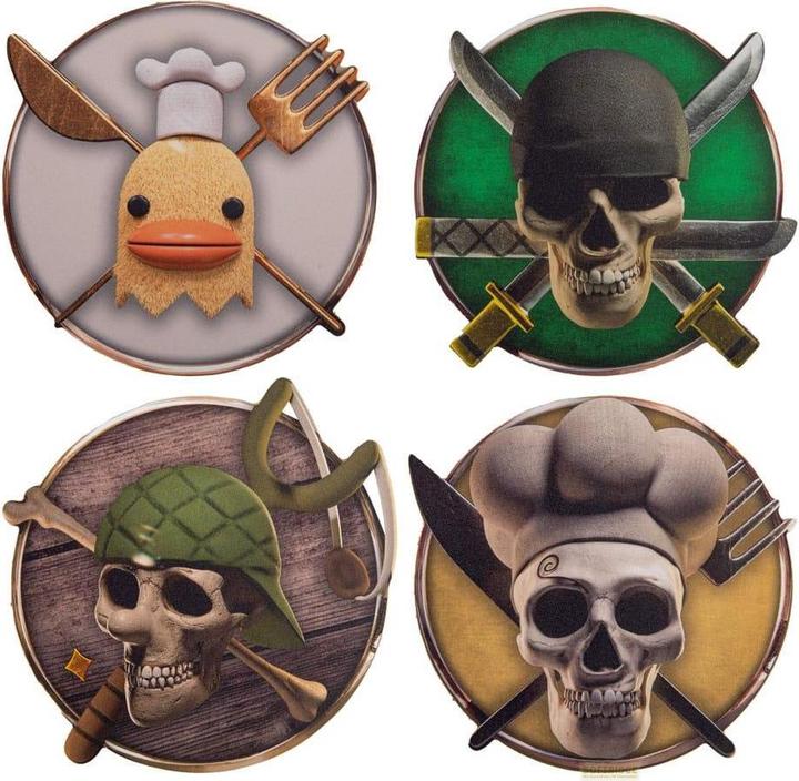 Cinereplicas One Piece Untersetzer 4er-Pack Characters #2 (4x, Glasuntersetzer)