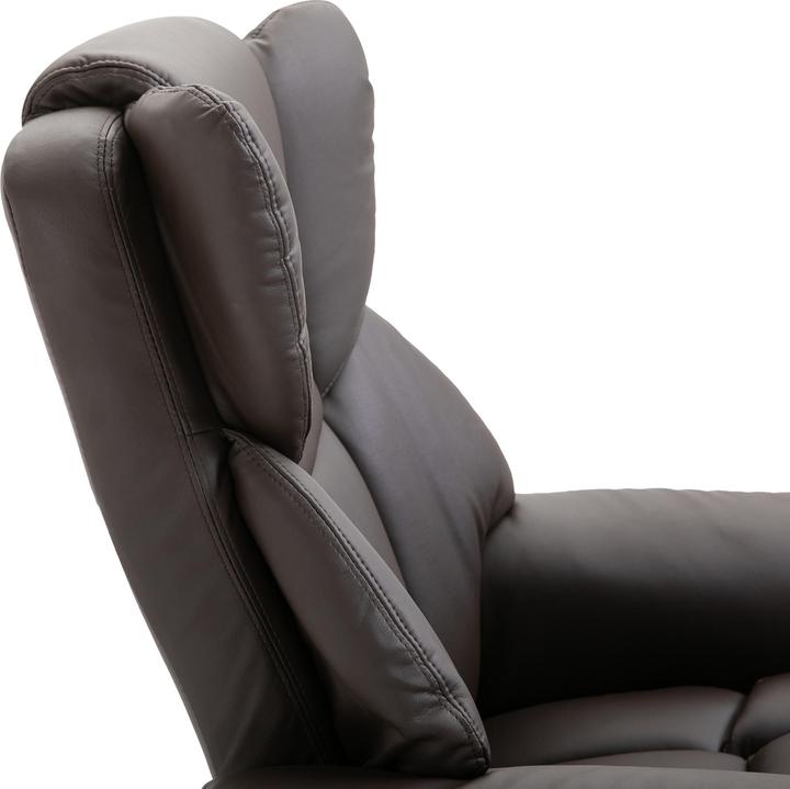 Immagine prodotto Homcom Relaxsessel mit Fusshocker Kunstleder, Stahl Braun