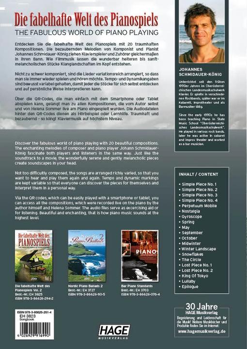 Produktbild Die fabelhafte Welt des Pianospiels, m. Audio-CD (Deutsch, Helmut Hage, Johannes Schmidauer-König, 2012)