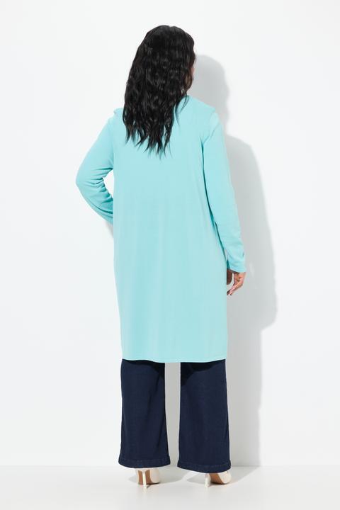 Produktbild Ulla Popken Long-Strickjacke, Stehkragen, offene Form (46, 48)