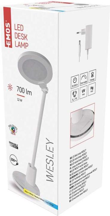 Produktbild Emos LED Schreibtischlampe WESLEY, weiss (700 lm)