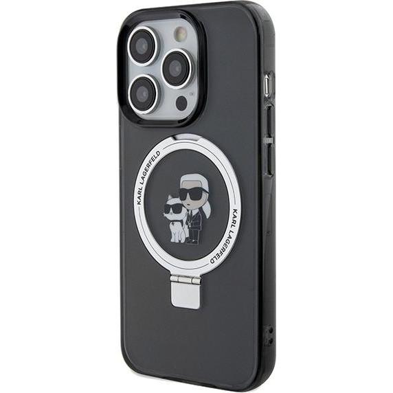 Thumbnail - Karl Lagerfeld KLHMP14LHMRSKCK iPhone 14 Pro 6.1" czarny/black hardcase Ring Stand Karl&Choupettte M (Apple iPhone 14 Pr...