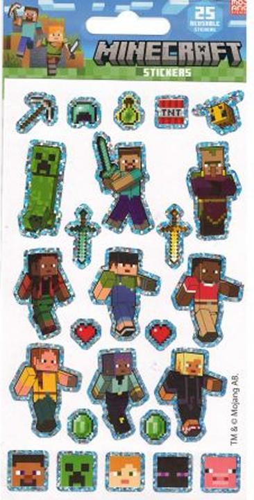 Produktbild Minecraft Figuren Aufkleber 25erPack Wiederverwendbar