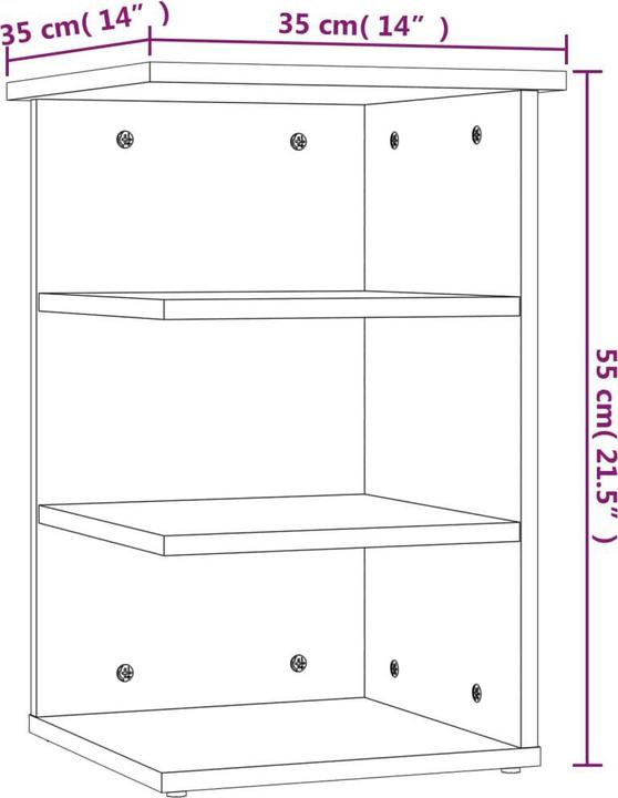 Produktbild vidaXL Beistellschrank (35 x 35 x 55 cm)
