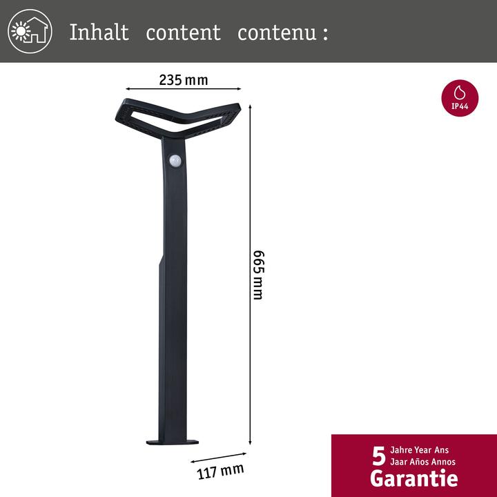 Image du produit Paulmann Borne d'éclairage Alara (600 lm, IP44)