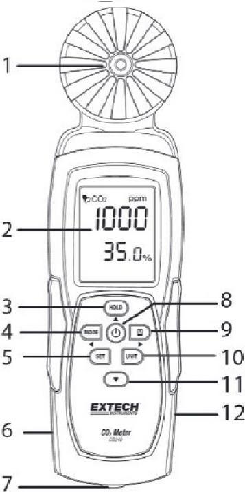 Actual product image Extech Carbon dioxide meter CO240 0