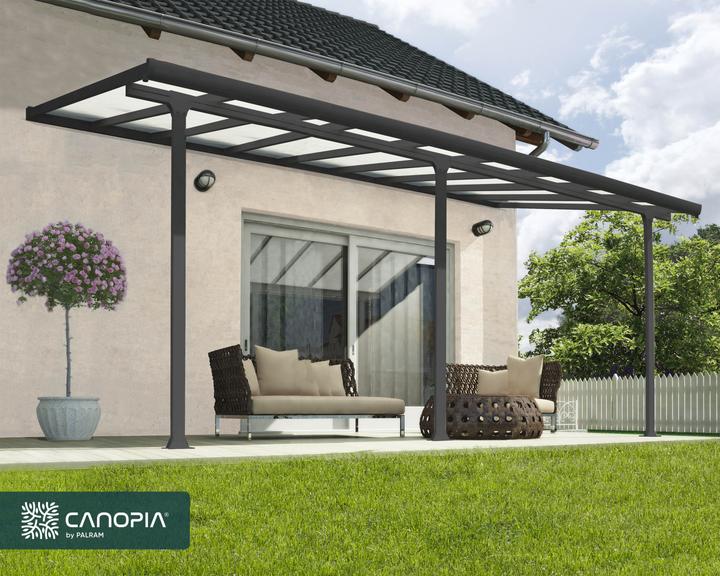 Actual product image NSH Nordic Palram - Canopia Feria patio roof 16.1 m2, anthracite grey (540-031)