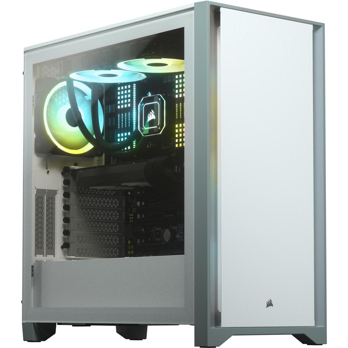 Corsair 4000D (ATX, mATX, Mini-ITX, E-ATX), PC Gehäuse, Weiss