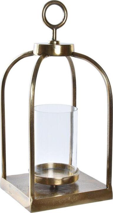DKD Home Decor Lantern Crystal Golden Aluminium (19 x 19 x 43 cm) (19 x 19 x 43 cm)