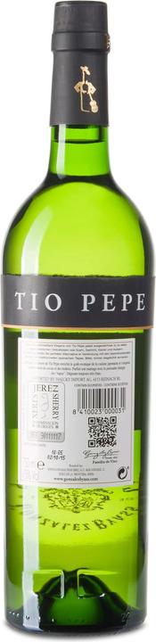 Actual product image Gonzalez Byass Tio Pepe Palomino Fino Extra Dry Sherry (1 x 37.5 cl, 2017)