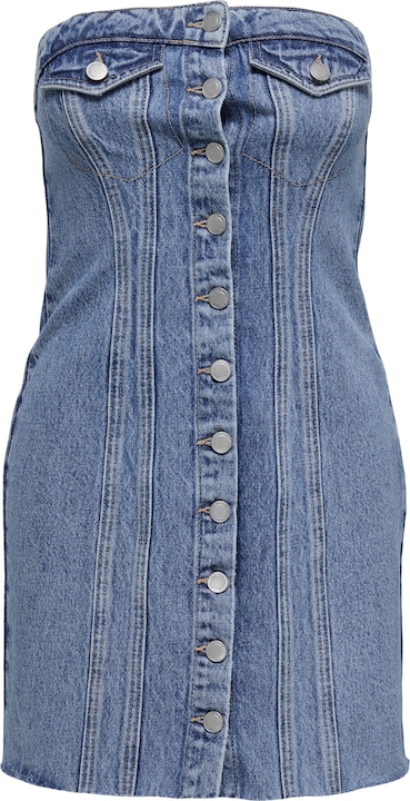 Produktbild Only Eng anliegend Trägerlos Kurzes Kleid Jeanskleid (L)