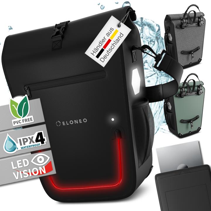 Produktbild Eloneo Fahrradtasche für Laptop (25 l, Gepäckträgertasche)