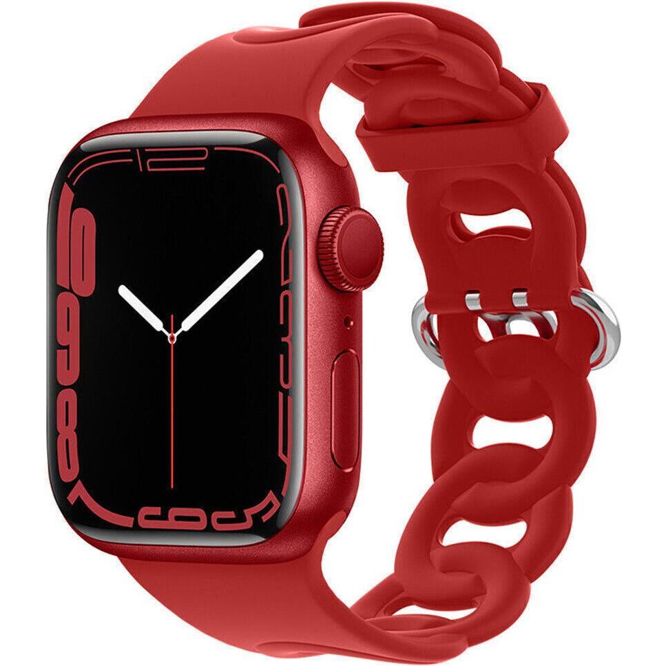 Strap-it Armband (Silikon, Apple Watch), Uhrenarmband, Rot