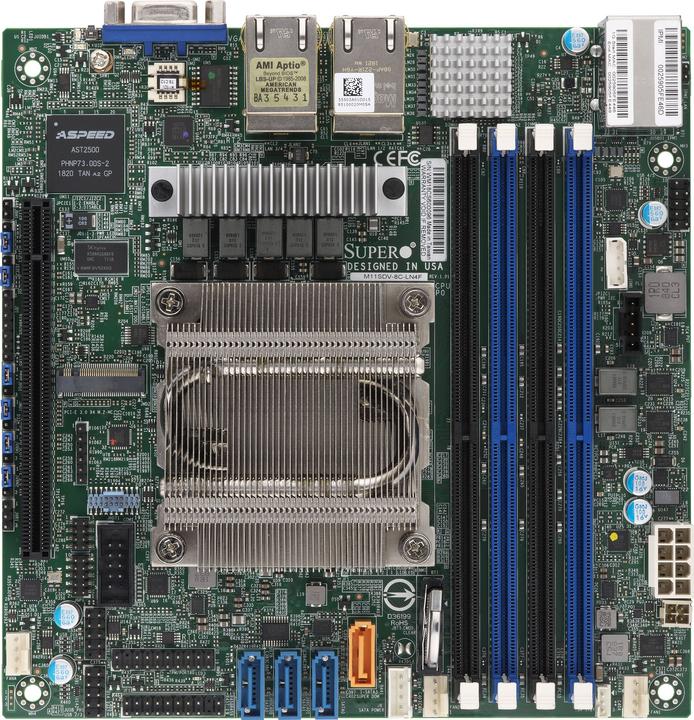 Actual product image Supermicro M11SDV-8C-LN4F (AMD SoC, Mini-ITX)
