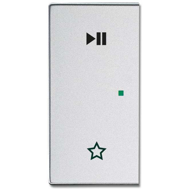 Busch-Jaeger 6237-21-83 Wippe/L 2-fach,Play/Pause 2CKA006220A0737, Taster + Schalter, Silber