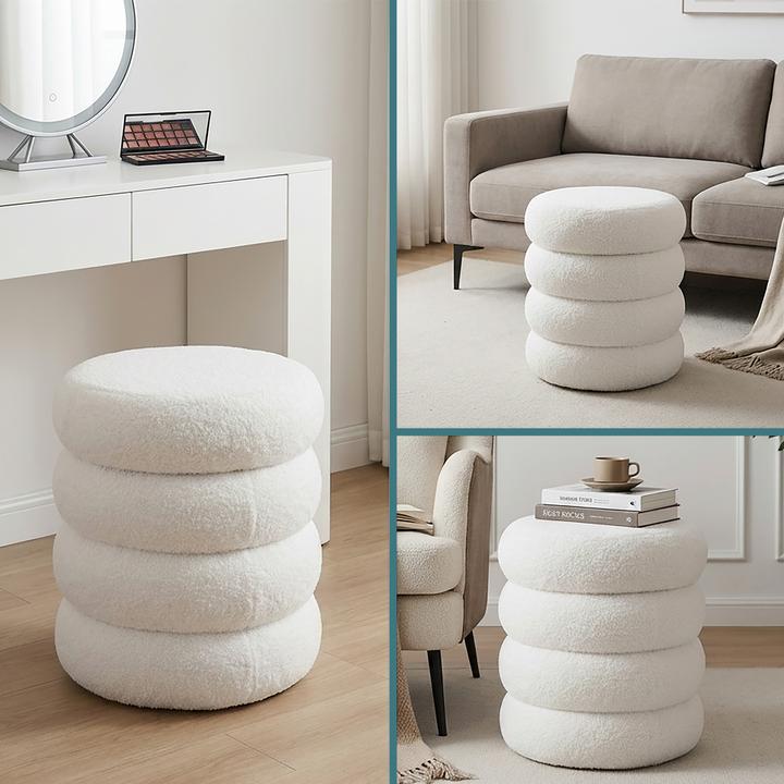 Produktbild Relaxdays Teddyfell-Hocker