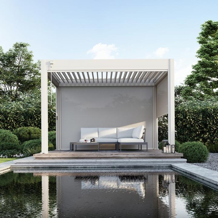 Produktbild Weide Pergola Classic 3x3.6m mit Lamellendach Sand (300 cm, 360 cm)