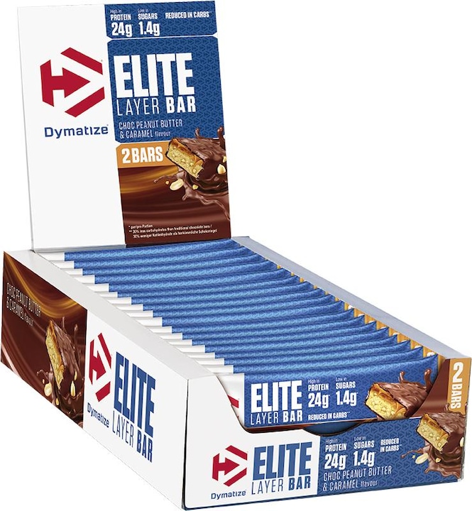 Actual product image Dymatize Elite Layer Bar (18 x 60g) (Chocolate, Peanut Butter, Caramel, 18 pcs., 1080 g)