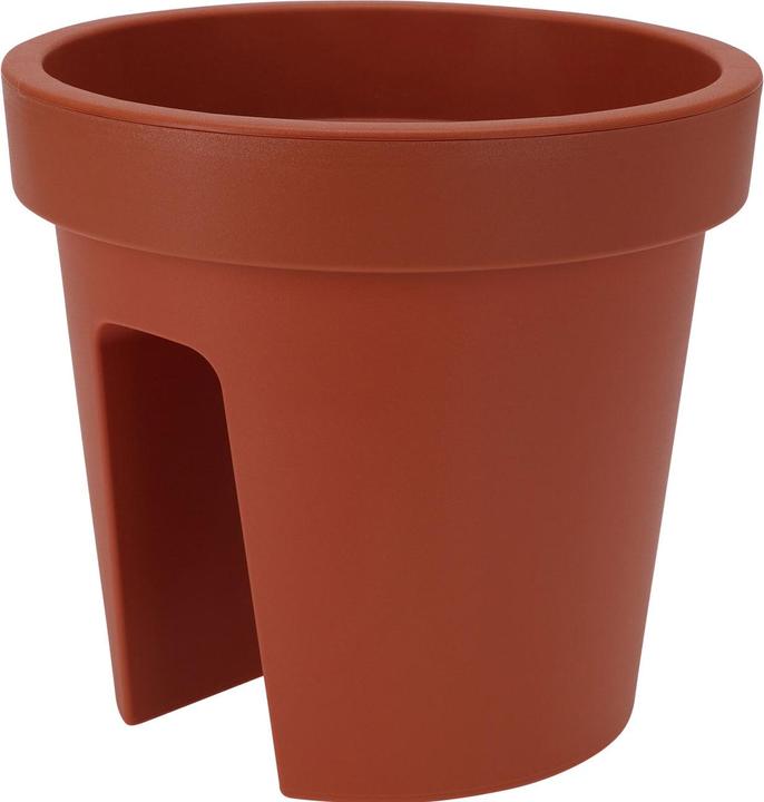 House & Garden Balkon-Blumentopf rund, terracotta, Geländertopf, Ø 28 cm (28 x 25 cm)