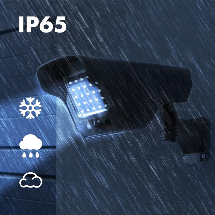 Actual product image Maclean SOL1803S Dummy Solar CCTV Camera - Flashing LED Motion Sensor LED Security Surveillance Professional