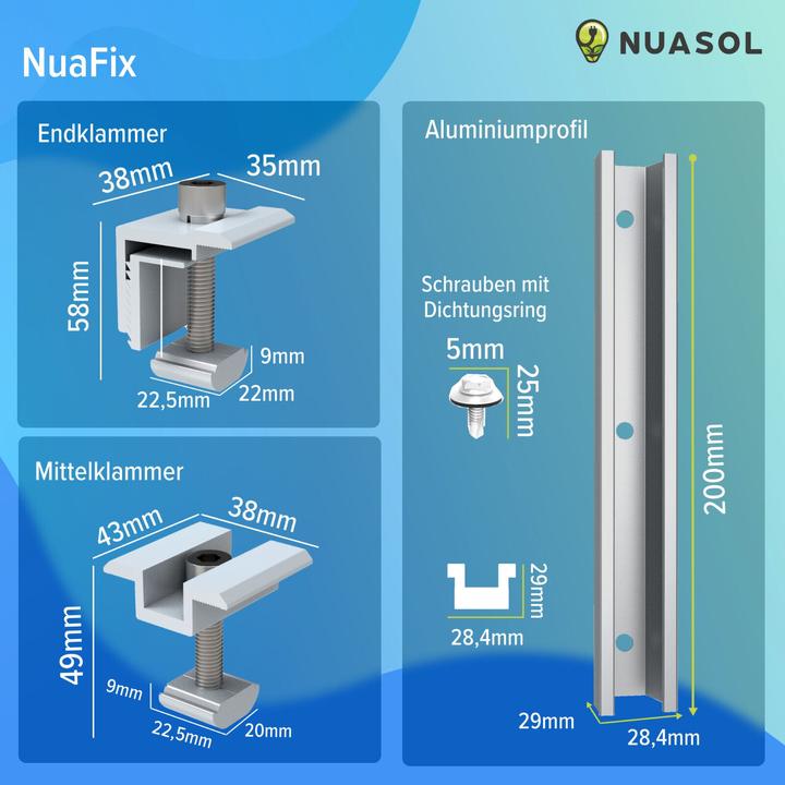 Actual product image Nuasol Solar panel bracket (Solar system mounting material)