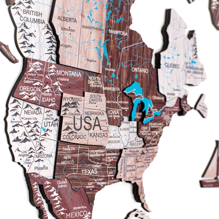 Actual product image Enjoy The Wood 3D world map (120 x 200 cm)